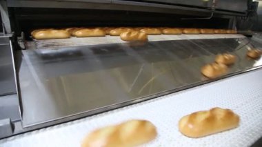 Mekanize fırını. Ekmek bir konveyör