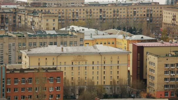 Volgograd Cityscape with roofs of houses — Stock Video