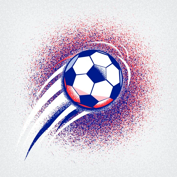 Fondo del campeonato de fútbol Euro 2016 con colores de pelota y bandera de Francia. Textura rugosidad — Vector de stock