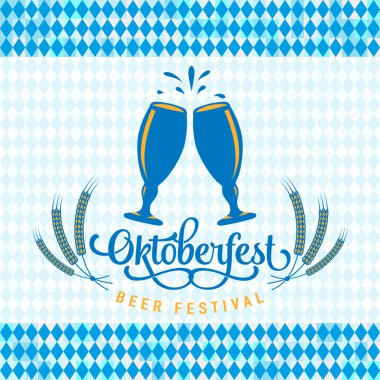 Oktoberfest logo vektör çizim.
