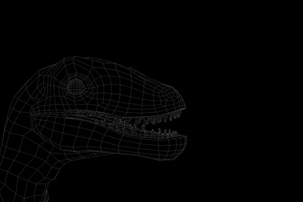 Dinosaure en Wireframe — Photo