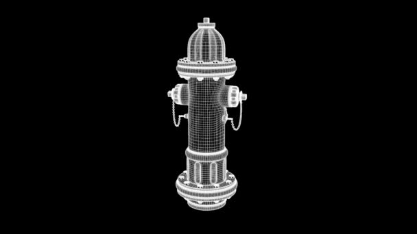 Hydrant Nice Wireframe Animación — Vídeo de stock