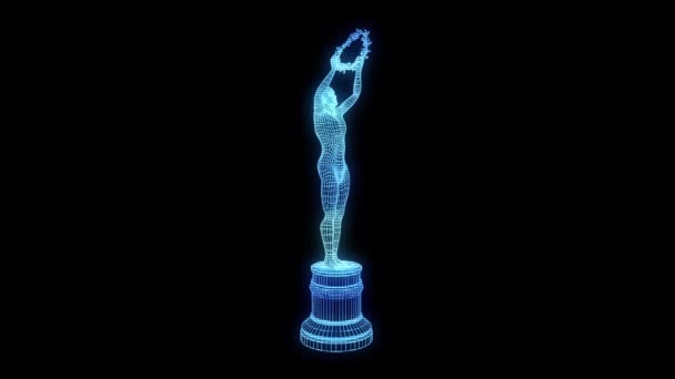 Award i hologrammet Animation — Stockvideo