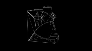 Tel çerçeve animasyon kahve makinesi