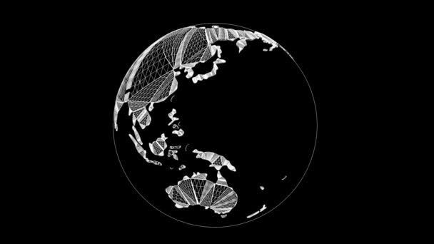 Globe v animaci drátěný — Stock video