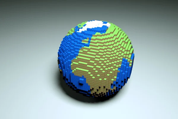 3D zemi v pohybu. Pěkný 3d Render — Stock fotografie