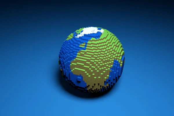 3D zemi v pohybu. Pěkný 3d Render — Stock fotografie