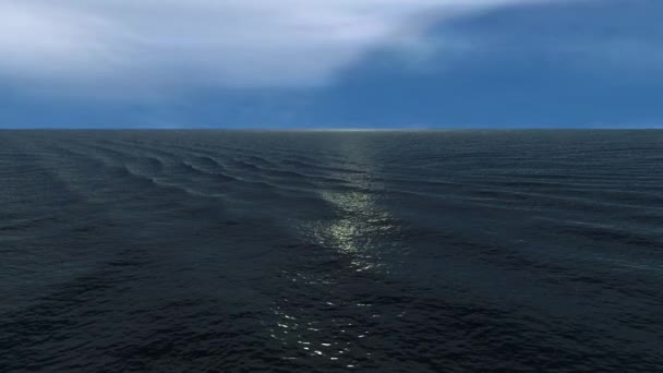 Море океанских волн — стоковое видео