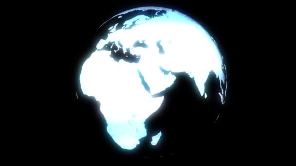 Globe holographique numérique Terre — Video