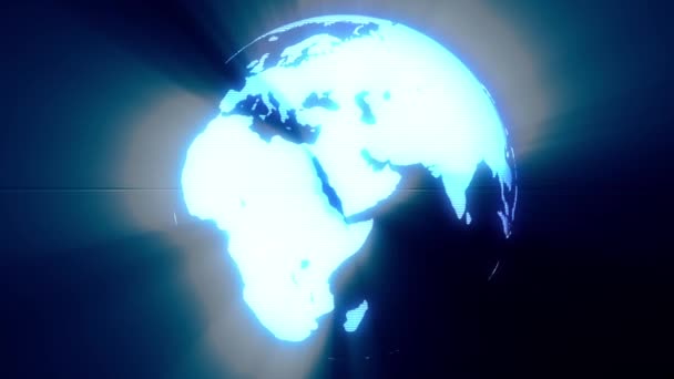 Digitale Hologram Globe Earth — Stockvideo