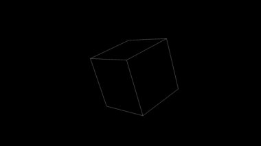 Soyut şekil tel çerçeve animasyon