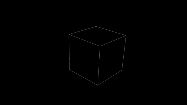 Abstrato Forma Wireframe Animação — Vídeo de Stock