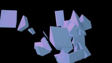 Soyut 3d şekil içinde hareket