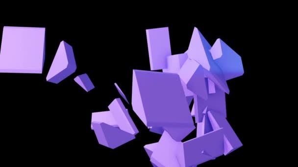 Abstracte 3D-Shape in actie — Stockvideo