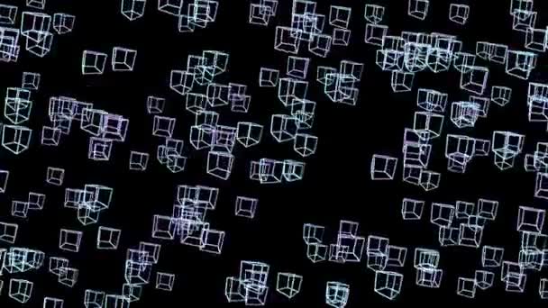 Cubes rotatifs en mouvement — Video
