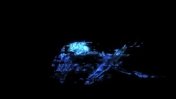 Hologramm des Drachen in Bewegung — Stockvideo