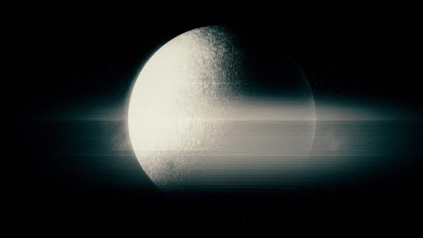 Moon Glitch Hologram Effect — Stock Video