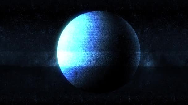 Efeito do holograma da falha da lua — Vídeo de Stock