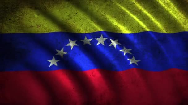 委内瑞拉国旗在运动 — 图库视频影像