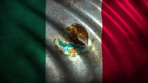 Mexico vlag in beweging — Stockvideo