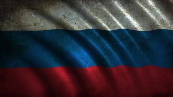 Vlag van Rusland in beweging — Stockvideo