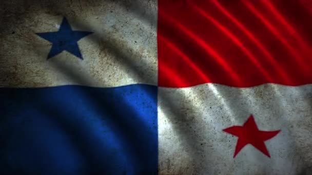 Panama vlag in beweging — Stockvideo