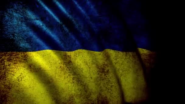 Ukraina flagga i rörelse — Stockvideo