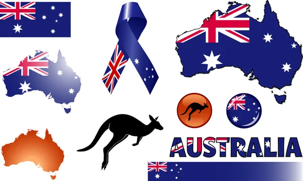 Conjunto de iconos de Australia — Vector de stock