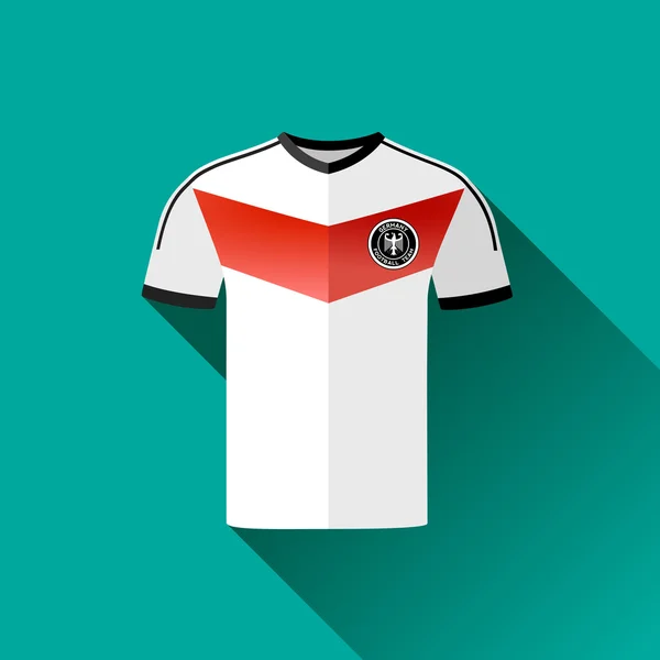 Alemania Jersey de fútbol — Vector de stock
