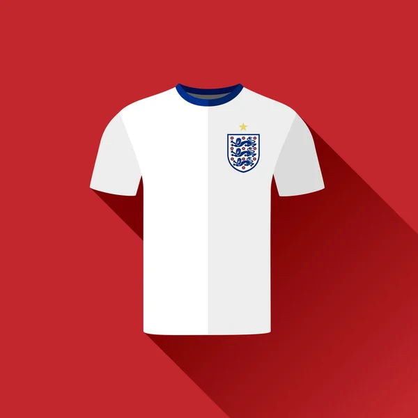 Jersey de fútbol de Inglaterra — Vector de stock