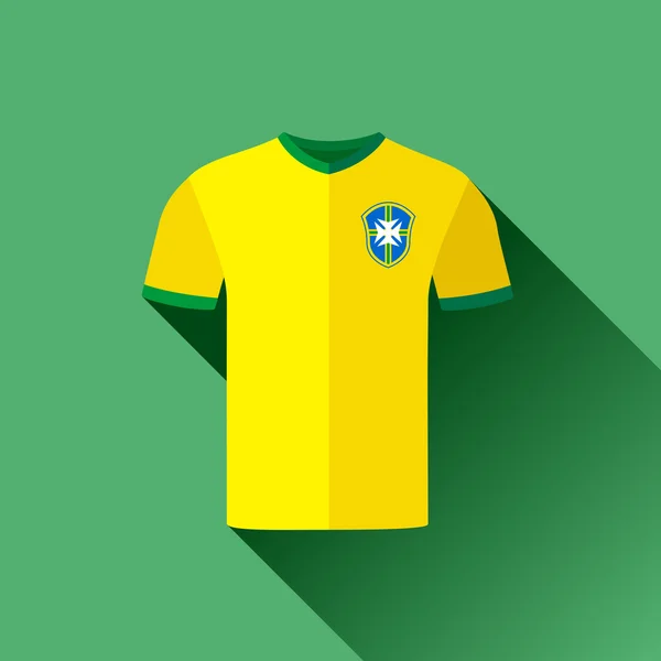 Jersey de fútbol de Brasil — Archivo Imágenes Vectoriales