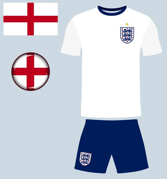 Engeland Football Jersey pictogram — Stockvector