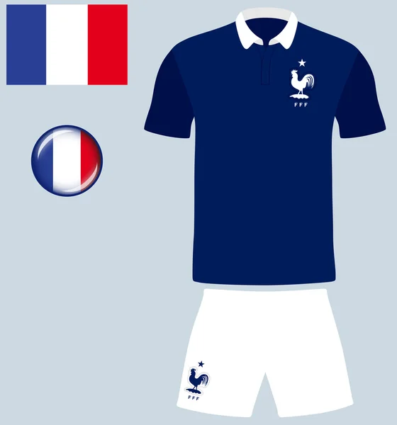 Francia Jersey de Fútbol Icono — Archivo Imágenes Vectoriales