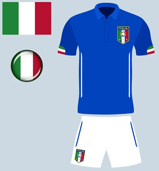 意大利足球球衣 — 图库矢量图片