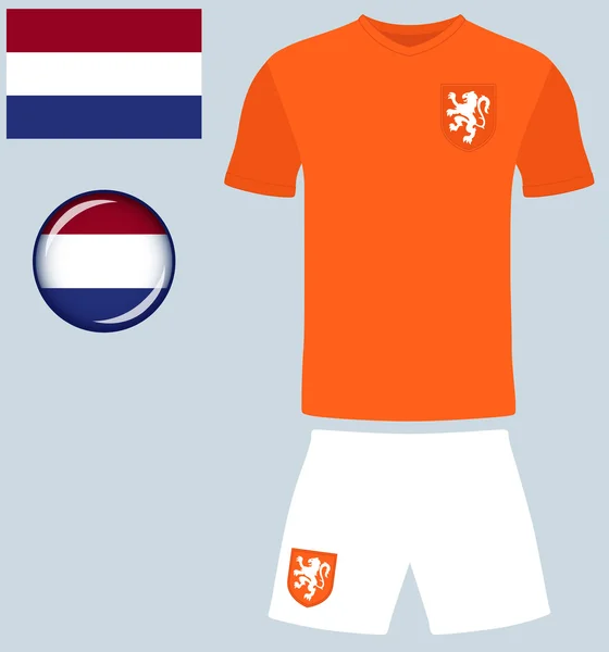 Holanda Jersey de fútbol — Archivo Imágenes Vectoriales