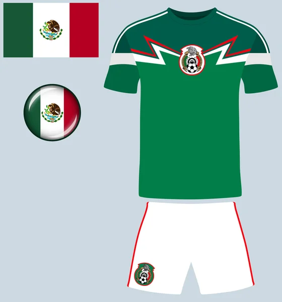 México Jersey de Fútbol — Archivo Imágenes Vectoriales