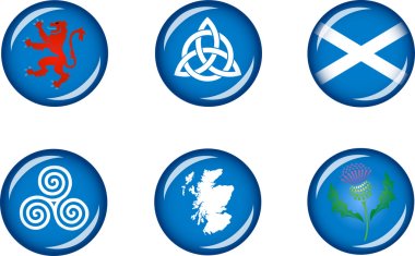 Scotland Glossy Icon Set clipart