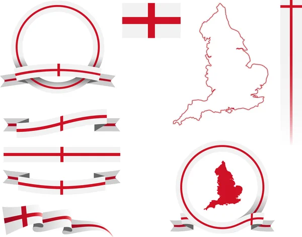 England Banner Set — Stock Vector