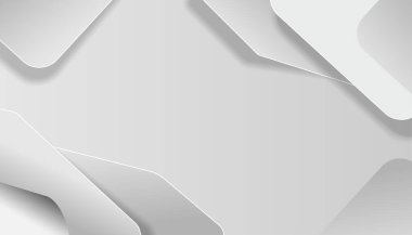 Minimalist Beyaz Soyut Katmanlı Arkaplan Yumuşak Gölgelerle