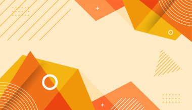 Turuncu Tonları ile Modern Soyut Geometrik Arkaplan