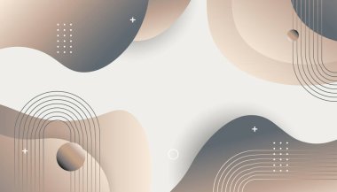 Organik Şekiller ve Geometrik Elementlerle Modern Soyut Arkaplan