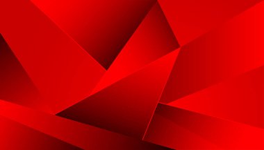 Dinamik Yüzlü Kırmızı Soyut Geometrik Vektör Arkaplanı