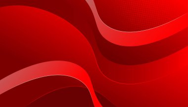 Modern Eğri Şekillere sahip soyut Kırmızı Akan Dalga Gradyan Arkaplanı