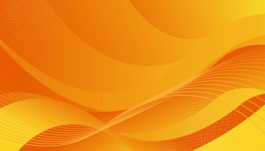 Modern Orange Gradyan Soyut Dalga Vektörü Arkaplanı