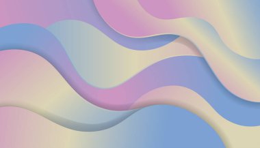 Yumuşak Pastel Soyut Katmanlı Dalga Gradyan Arkaplanı
