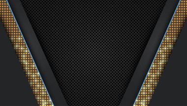 Altın Noktalı Soyut Karanlık Arkaplan