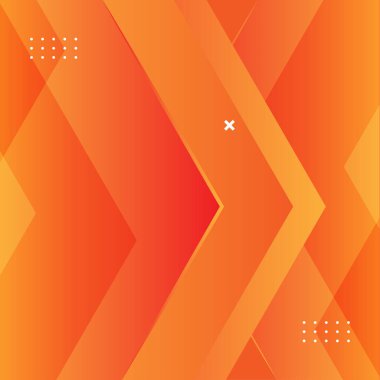 Modern Ok Şekilleri ile Soyut Turuncu Gradyan Geometrik Arkaplan