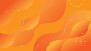 Modern Minimal Tasarım ile Soyut Turuncu Sıvı Şekilleri Arkaplanı
