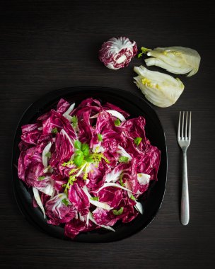 Easy diet chicory salad with fennel