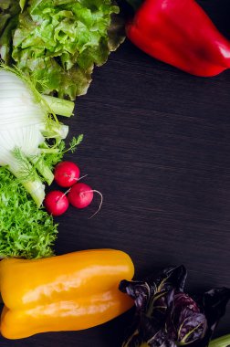 Farklı çiğ sebze arka plan